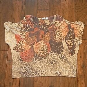 💥3for$12💥 Cato short-sleeve, cold shoulder top size XL